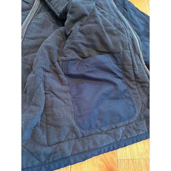 Vintage J. Crew Men’s Quilted Navy Barn Coat, M - Picture 3 of 7